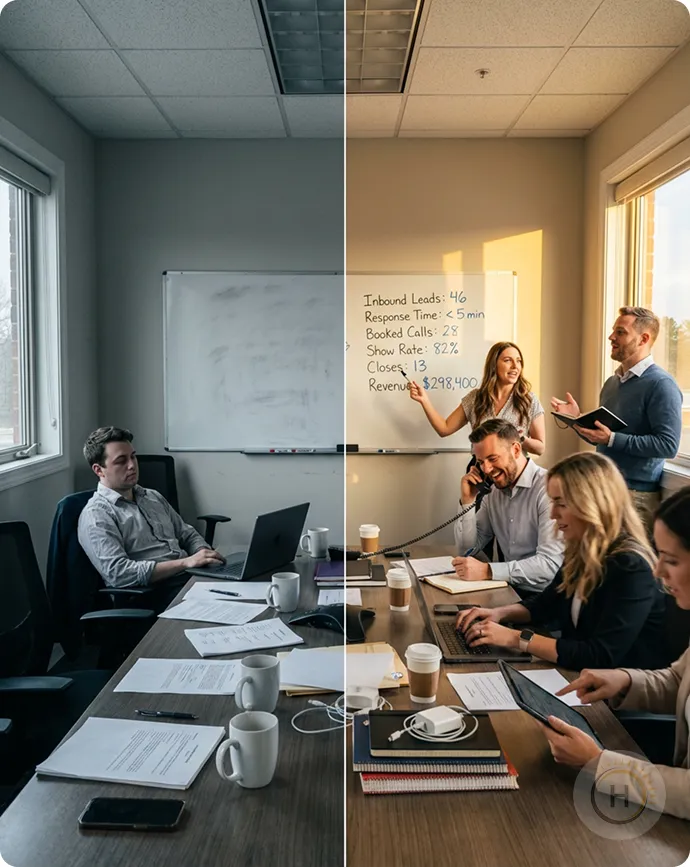 Sales team meeting